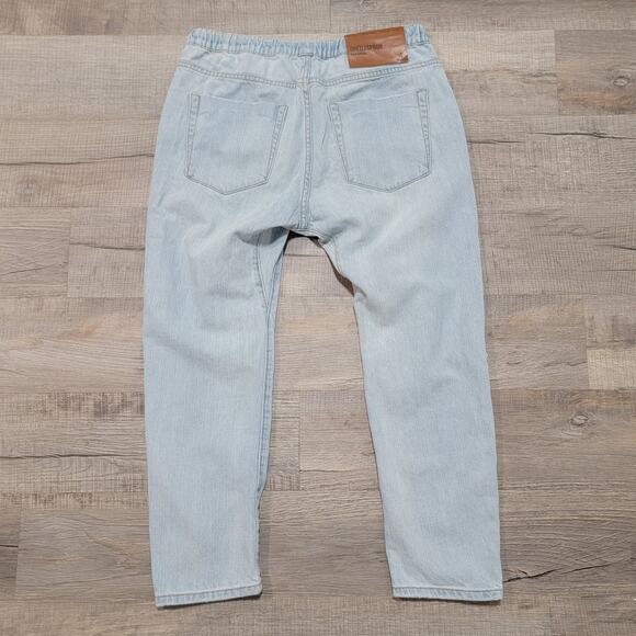 One Teaspoon Shabbies Size Medium Distressed Light Wash Slouchy Baggy Jeans - Picture 2 of 10